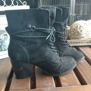 Black Laced Booties